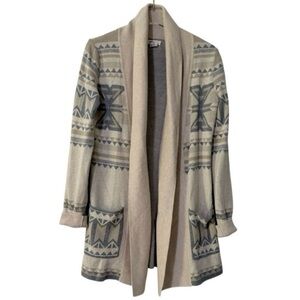 Yes Lola Boho Southwest Cotton Long Cardigan M